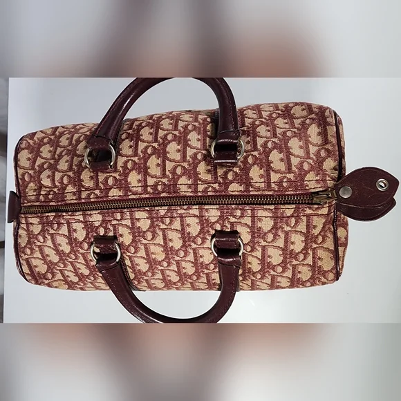 Christian Dior Trotter Boston Bag. Ext has minor spots. Int nds some cleaning. - Picture 5 of 15